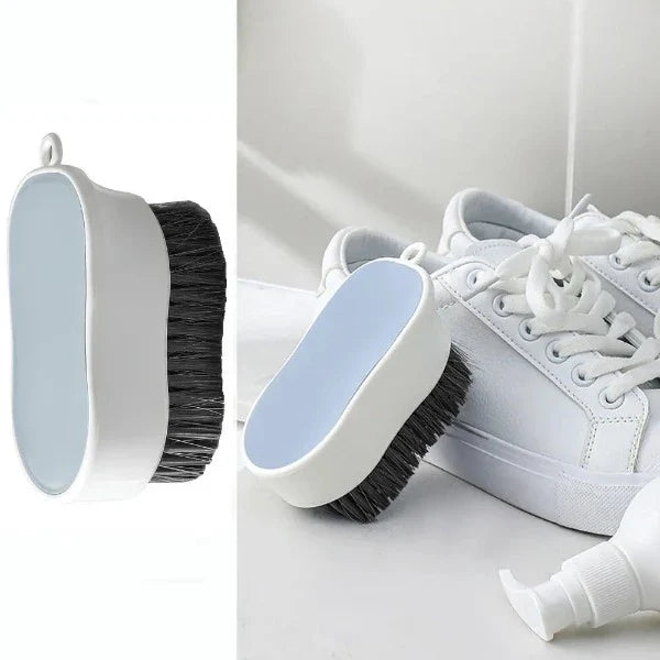 2Pcs White and Blue Shoe Brush